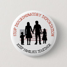 Botão Parar a Imigração de Deportação Discriminado