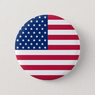 Bóton Redondo 5.08cm Botão Patriótico das Estrelas de Bandeira American