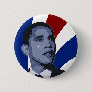Bóton Redondo 5.08cm Botão patriótico de Barack Obama