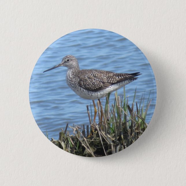 Bóton Redondo 5.08cm Botão Pernas Amarelas Superiores (Frente)