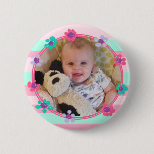 Bóton Redondo 5.08cm Botão personalizado da foto do bebê