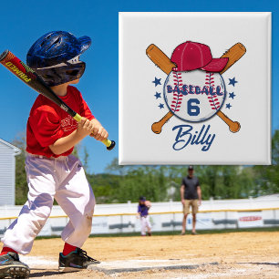 Bóton Redondo 5.08cm Botão Personalizado de Beisebol Nome e Número Cu