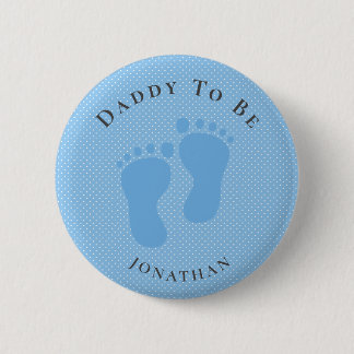Bóton Redondo 5.08cm Botão Personalizado Pai para Ser Pontos Azuis (Men