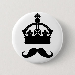 Bóton Redondo 5.08cm Botão personalizado Rei dos bigodes