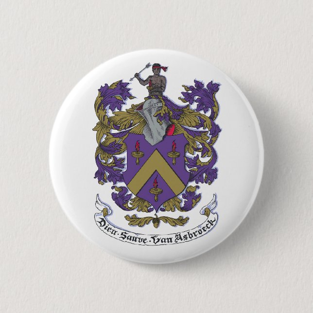 Bóton Redondo 5.08cm Botão Pin-on Crest da Família (Frente)