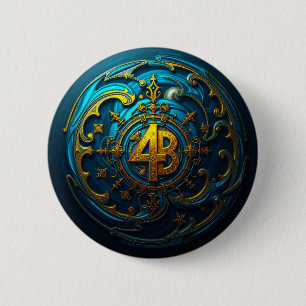 Bóton Redondo 5.08cm Botão Pinback da blindagem de movimentação 4B