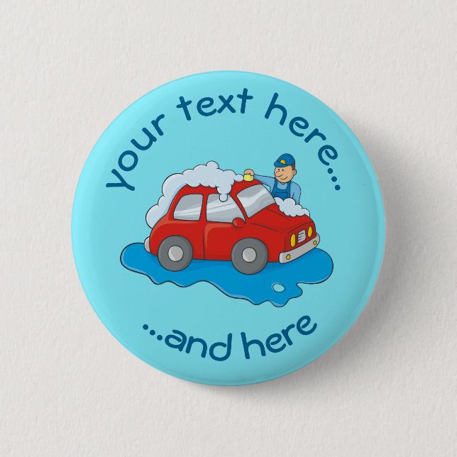 Bóton Redondo 5.08cm Botão Pinback do Homem de Lavagem (Frente)