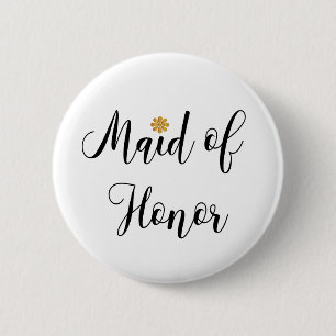 Bóton Redondo 5.08cm Botão Pinback Elegante do Chá de panela madrinha