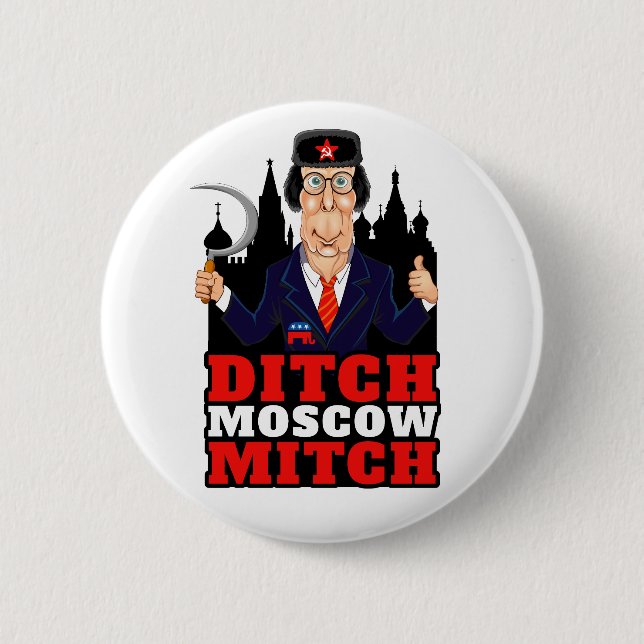 Bóton Redondo 5.08cm Botão político de Moscovo Mitch McConnell (Frente)