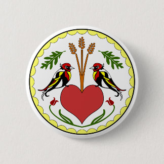 Bóton Redondo 5.08cm Botão - por muito tempo, Hex feliz da relação