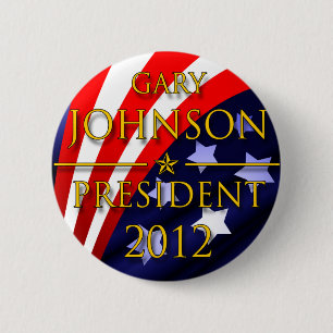 Bóton Redondo 5.08cm Botão presidencial de Gary Johnson 2012