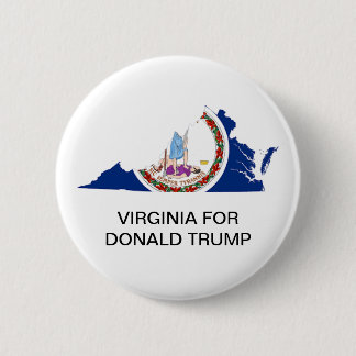 Bóton Redondo 5.08cm Botão Presidencial Virginia para DONALD TRUMP 2020
