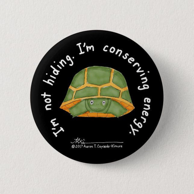 Bóton Redondo 5.08cm Botão preto de conservação da energia (Frente)