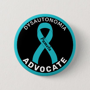 Bóton Redondo 5.08cm Botão Preto Disautonomia Advocate