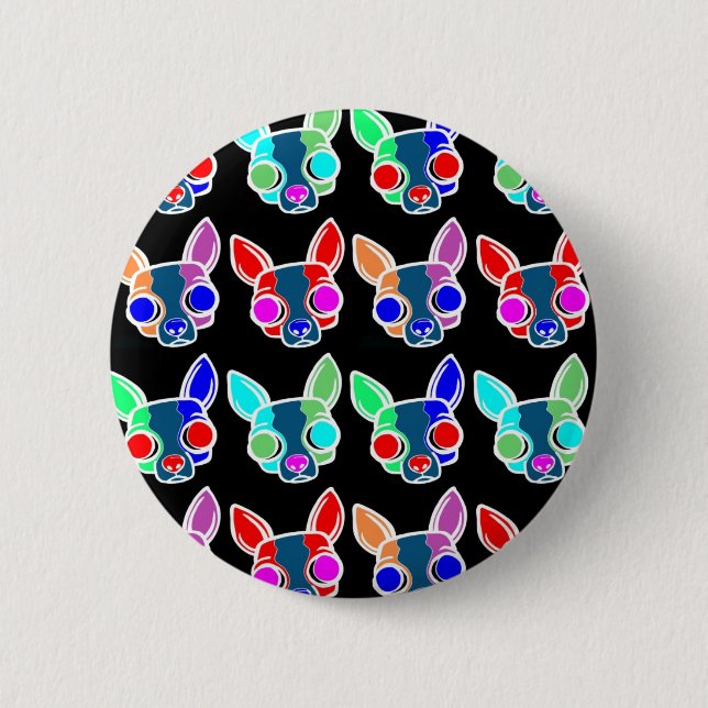 Bóton Redondo 5.08cm Botão preto do PM (Frente)