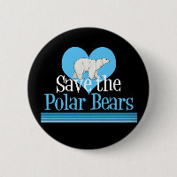 Botão Preto do Urso Polar Bonito