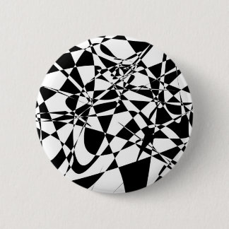 Bóton Redondo 5.08cm Botão preto e branco ABSTRATO