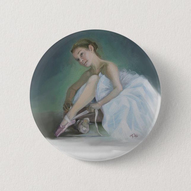 Bóton Redondo 5.08cm Botão Prima Ballerina Round (Frente)