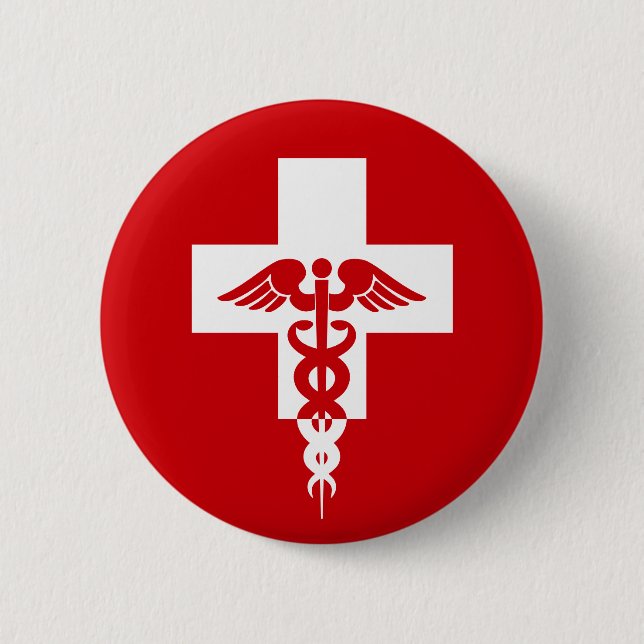 Bóton Redondo 5.08cm Botão Profissional Médico (Frente)