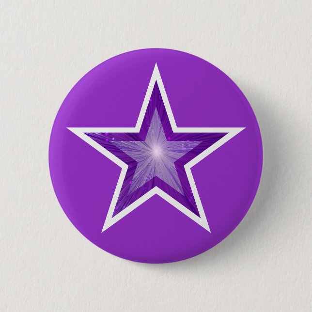 Bóton Redondo 5.08cm Botão Purple Star (Frente)