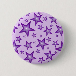Bóton Redondo 5.08cm Botão Purple Stars pálido