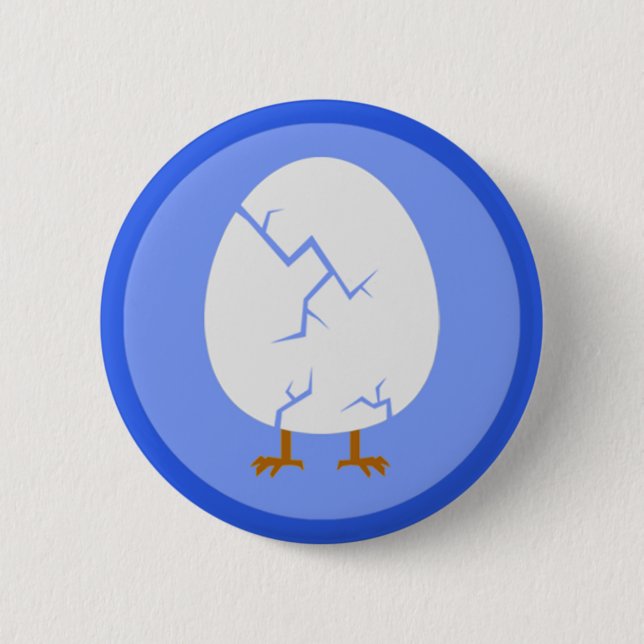 Bóton Redondo 5.08cm Botão rachado do ovo (Frente)