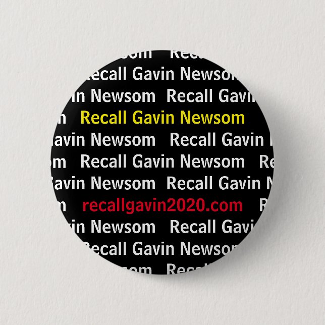 Bóton Redondo 5.08cm Botão Recall Gavin 2020 (Frente)
