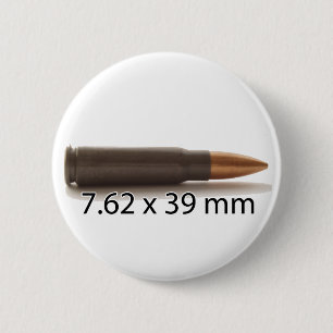 Bóton Redondo 5.08cm Botão redondo AK47 Ammo 7,62x39mm