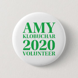 Bóton Redondo 5.08cm Botão redondo Amy Klobuchar Volunteer de 2 polegad