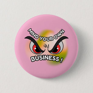 Bóton Redondo 5.08cm Botão Redondo : Cuidado com o seu (rosa)