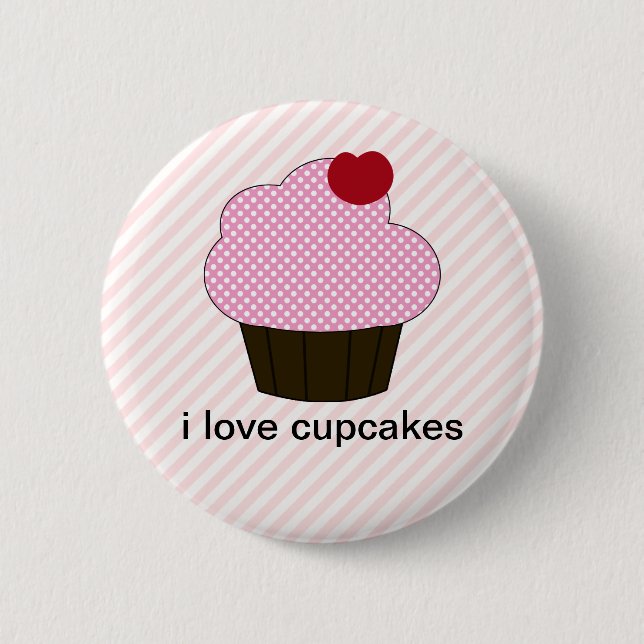 Bóton Redondo 5.08cm botão redondo dos ilovecupcakes (Frente)