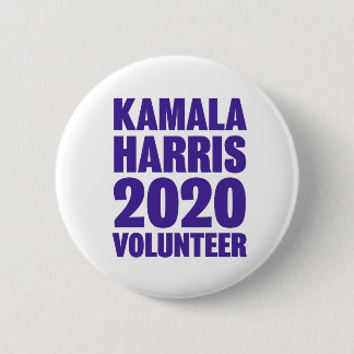 Bóton Redondo 5.08cm Botão redondo Kamala Harris Volunteer 2 polegadas