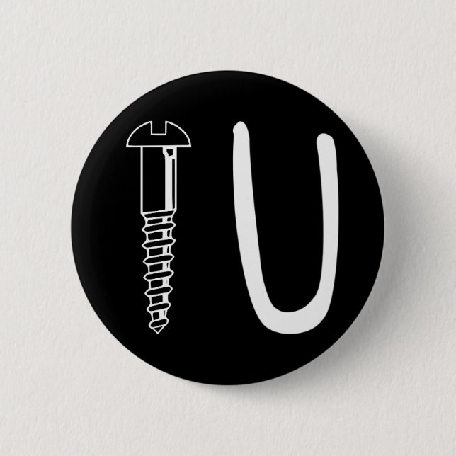Bóton Redondo 5.08cm Botão redondo Screw U (Frente)