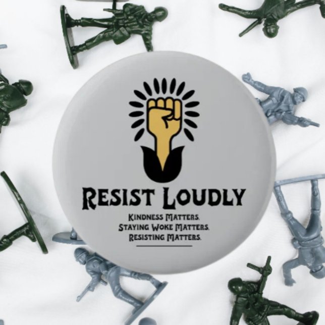 Bóton Redondo 5.08cm Botão Resistente | Progressivo Anti-Fascista (Criador carregado)