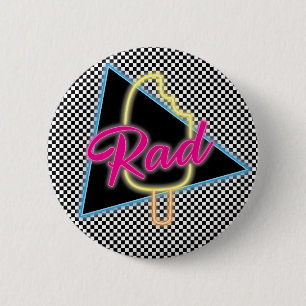 Bóton Redondo 5.08cm Botão Retro Neon Rad Popsicle