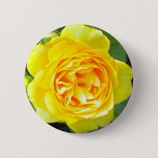 Bóton Redondo 5.08cm Botão rosa amarelo (Frente)