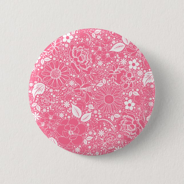 Bóton Redondo 5.08cm BOTÃO Rosa claro Beleza Botânica (Frente)