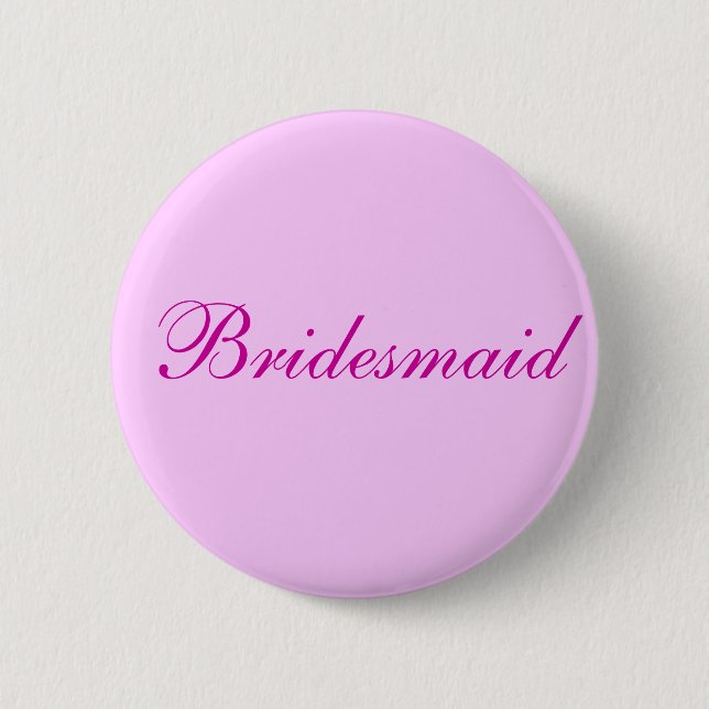 Bóton Redondo 5.08cm Botão Rosa de Bridesmaid (Frente)