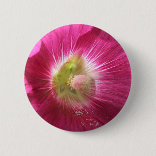 Bóton Redondo 5.08cm Botão Rosa Profundo Hollyhock
