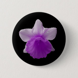 Bóton Redondo 5.08cm Botão Roxo Daffodil