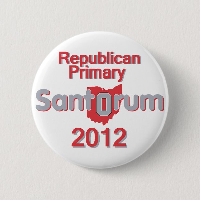 Bóton Redondo 5.08cm Botão Santorum OHIO (Frente)