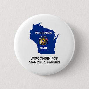 Bóton Redondo 5.08cm Botão SENADO WISCONSIN for MANDELA BARNES