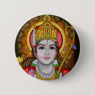 Bóton Redondo 5.08cm Botão Shree Ram