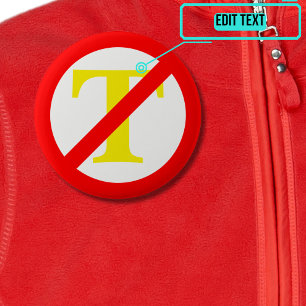 Bóton Redondo 5.08cm Botão Símbolo Anti-Trump