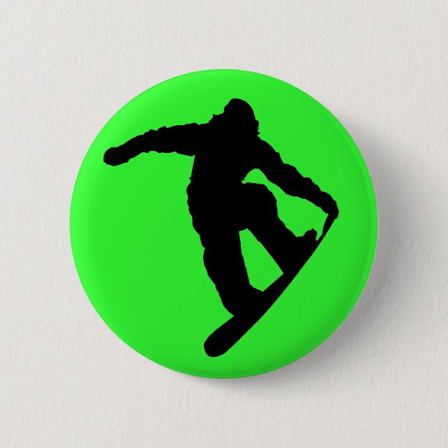 Bóton Redondo 5.08cm Botão Snowboarder (Frente)