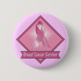 Bóton Redondo 5.08cm Botão - sobrevivente do cancro da mama