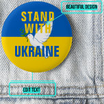 Bóton Redondo 5.08cm Botão Stand With Ucraniano<br><div class="desc">O apoio à Ucrânia está a ser demonstrado em todo o mundo,  apelando ao fim da violência. Expresse a sua solidariedade a uma nação que luta para sobreviver com este botão.</div>