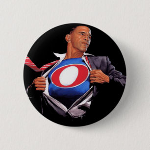Bóton Redondo 5.08cm Botão super de Obama