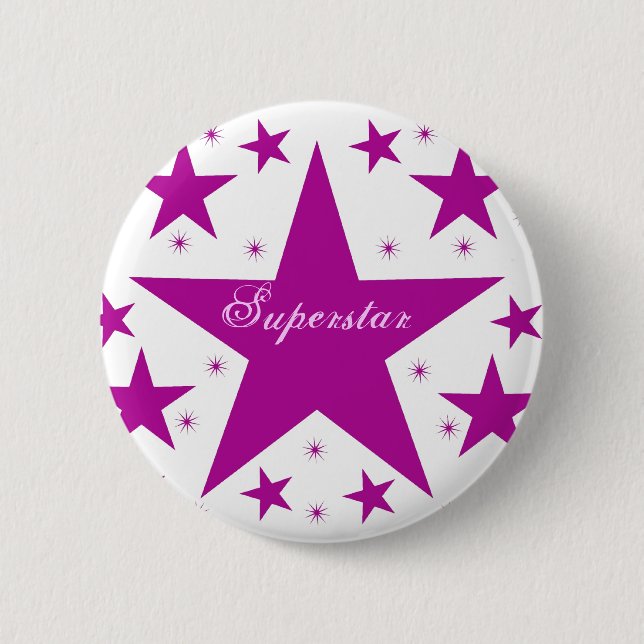 Bóton Redondo 5.08cm Botão Superstar, Roxo (Frente)