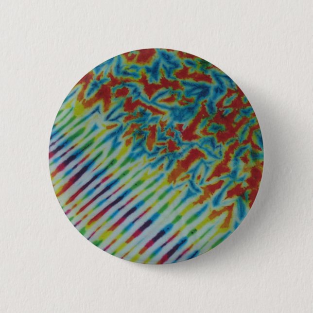 Bóton Redondo 5.08cm Botão Tie Dye Misto (Frente)